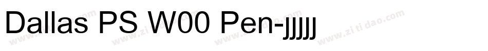 Dallas PS W00 Pen字体转换
